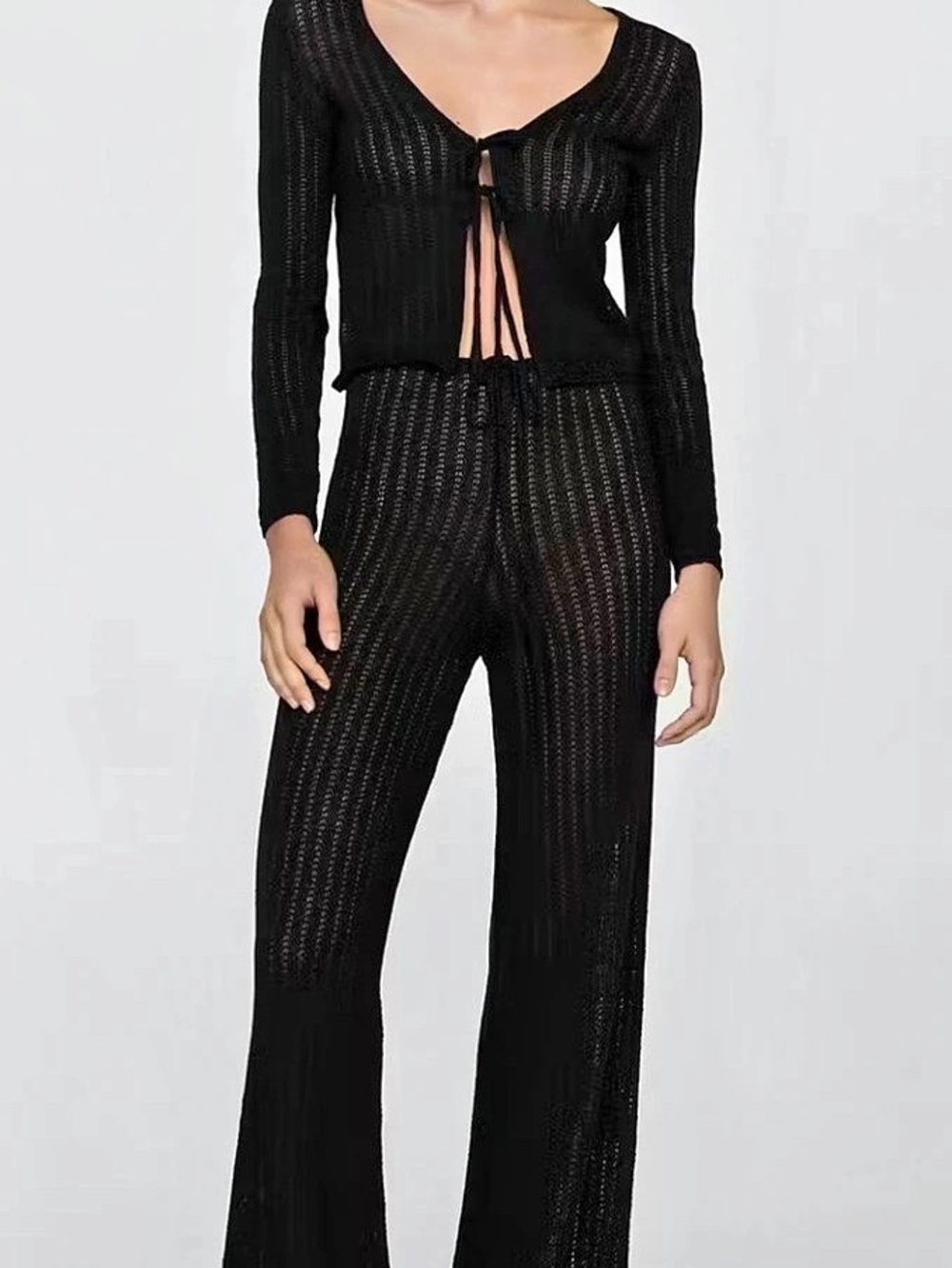 NWT Mango STRAIGHT KNITTED TROUSERS (Size S)